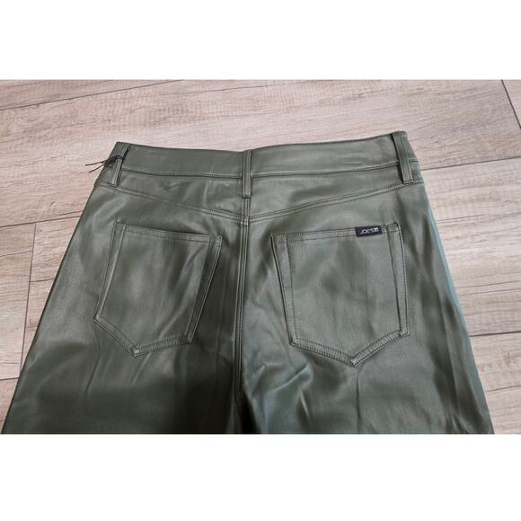 Joe's Faux Leather Wide Leg Ankle Pants Women's Hunter Green Size 34 x 28 NEW - Picture 6 of 10
